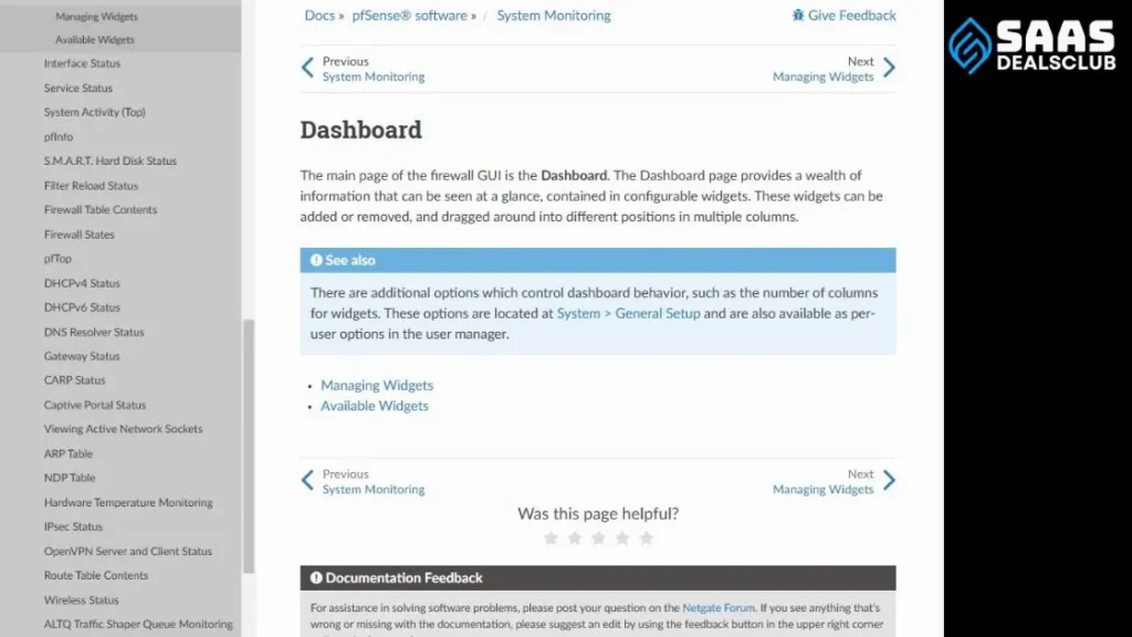 Accessing Pfsense Dashboard